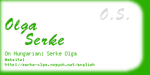 olga serke business card